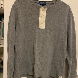 Polo by Ralph Lauren Gray Henley with Cream Placket